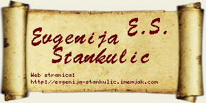 Evgenija Stankulić vizit kartica